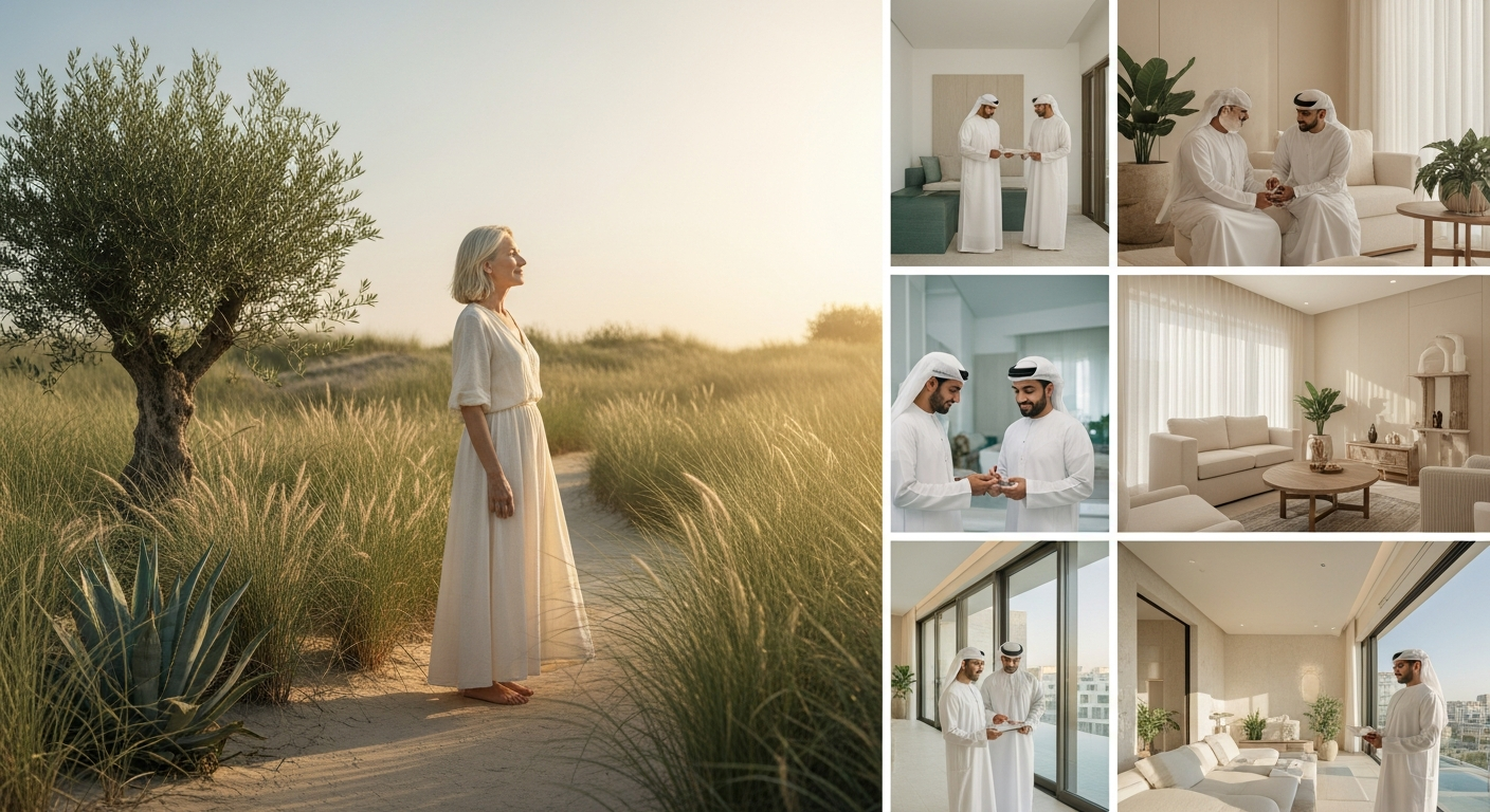 ما وراء الجدران البيضاء: فلل دبي العصرية للعائلات — coverage mentioning Emirates Hills