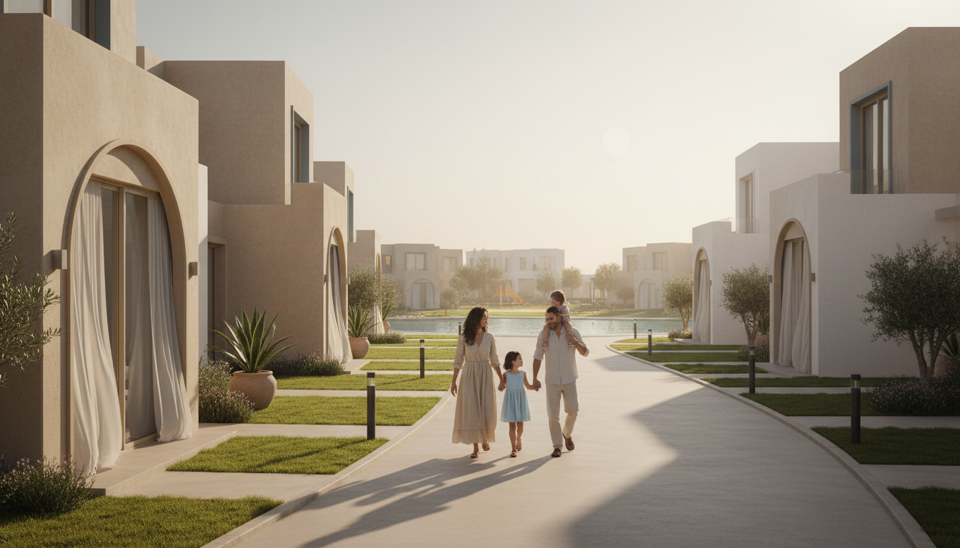 A sua nova vida numa vivenda do Dubai — coverage mentioning Meadows