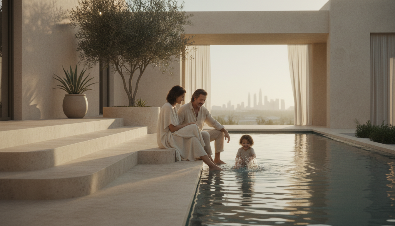 O Santuário Familiar: Vivendas no Dubai com Piscina e Jardim — coverage mentioning AlJurf Gardens